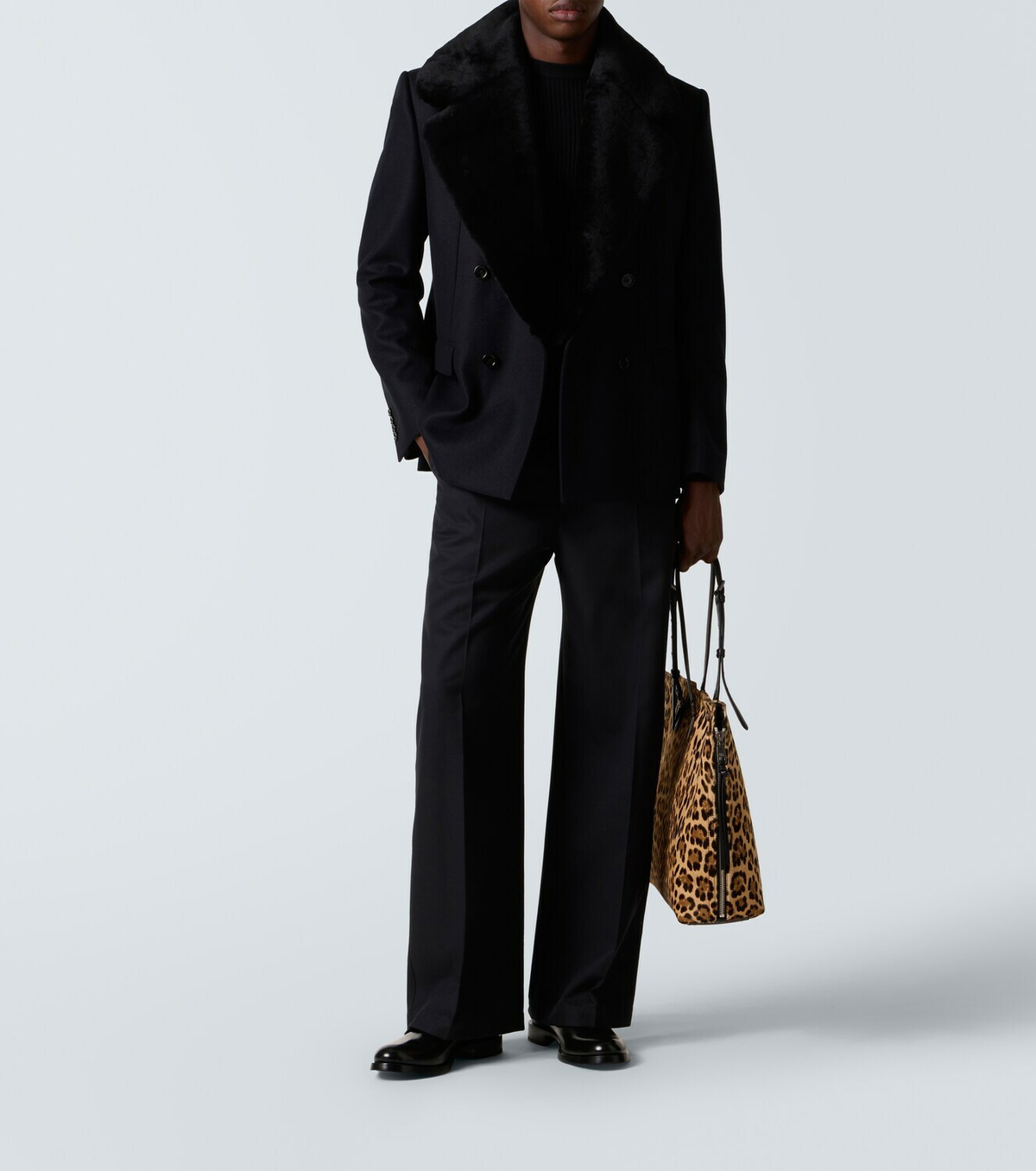 Dolce&Gabbana Atene leopard-print calf hair tote bag