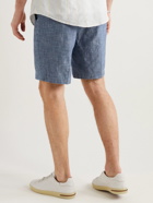 Peter Millar - Seaside Straight-Leg Cotton-Blend Chambray Shorts - Blue