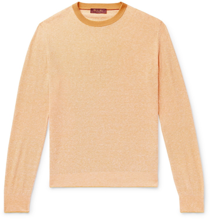 Photo: Loro Piana - Slim-Fit Silk and Linen-Blend Sweater - Yellow