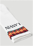 Lanvin - Logo Intarsia Socks in White