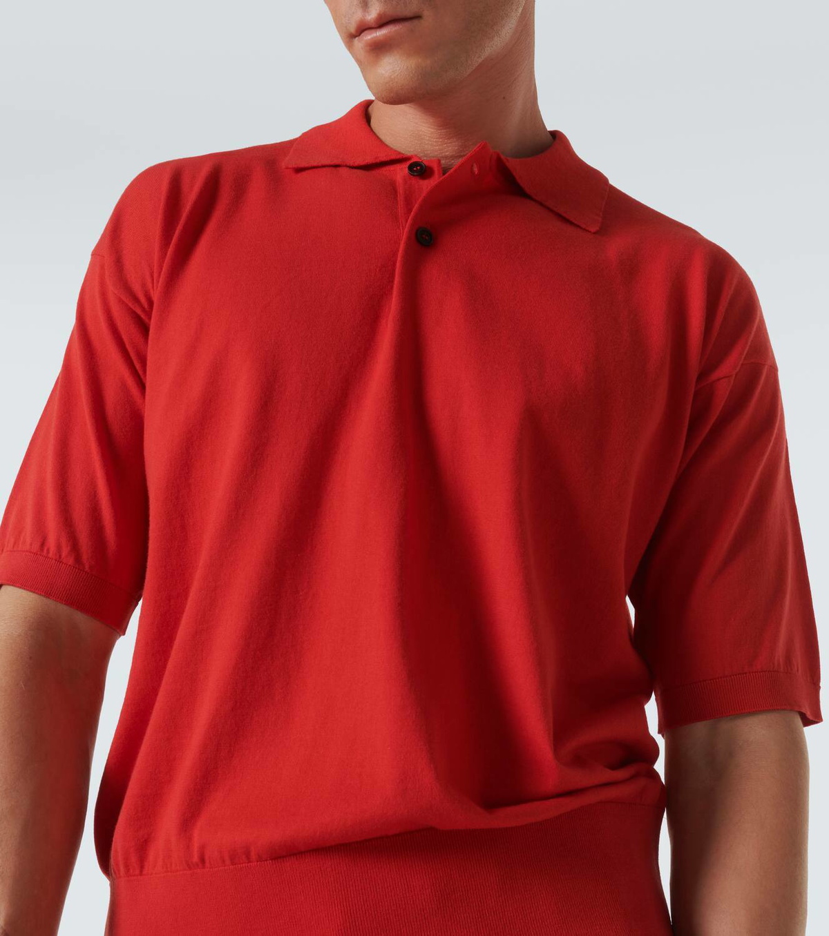 The Row Tiago cotton and cashmere polo shirt The Row