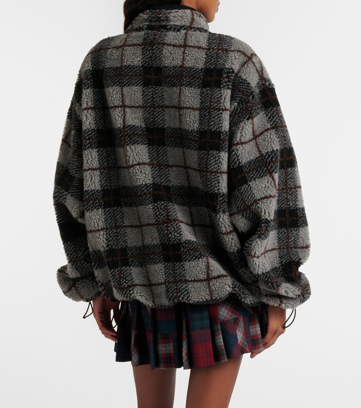 Miu Miu Checked teddy jacket