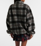 Miu Miu Checked teddy jacket