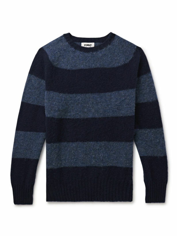 Photo: YMC - Striped Wool Sweater - Blue