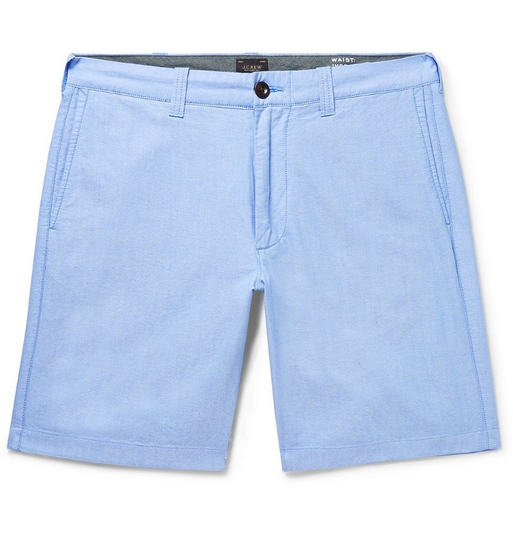 Photo: J.Crew - Slim-Fit Cotton Oxford Shorts - Men - Sky blue