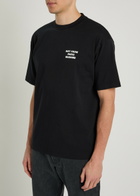 DRÔLE DE Monsieur Le T-shirt Slogan Printed Cotton T-shirt Black