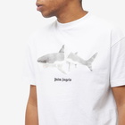 Palm Angels Men's Shark T-Shirt in White/Black