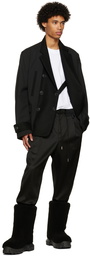 sacai Black Paneled Blazer