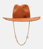 Ruslan Baginskiy Chain-detail straw fedora