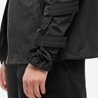 Dries Van Noten Men's Drawstring Hem Zip Nylon Jacket in Black