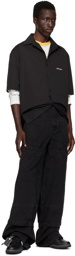 Off-White Black Canvas Carpenter Trousers