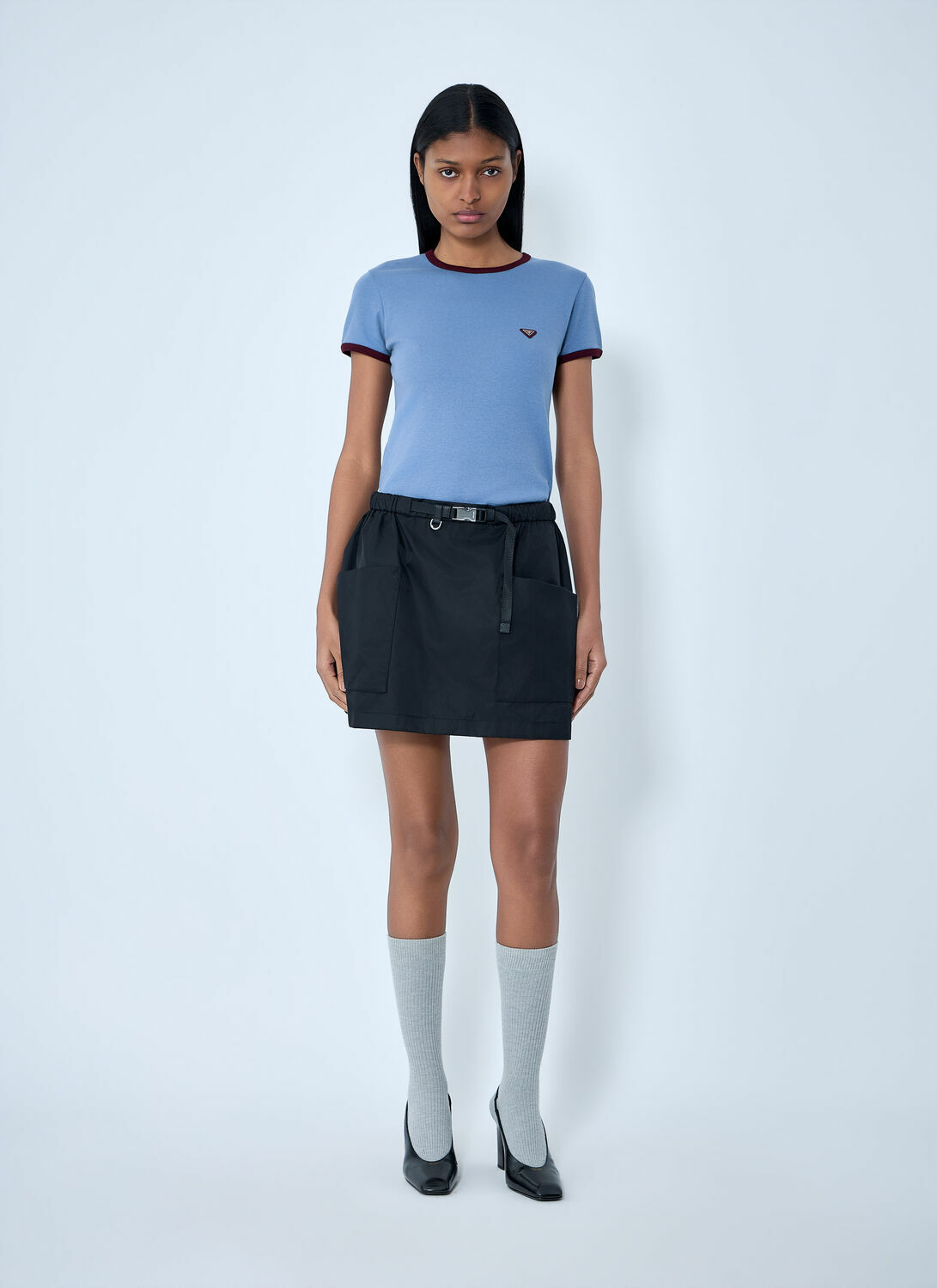 Prada Re-Nylon Belted Mini Skirt