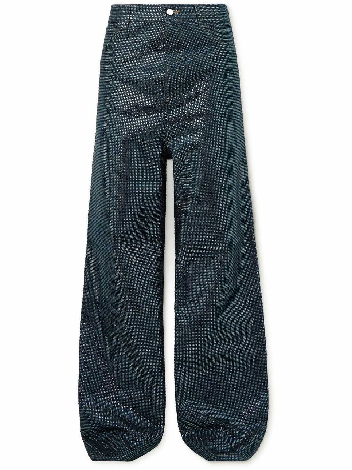 Photo: LOEWE - Wide-Leg Embellished Jeans - Blue