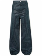 LOEWE - Wide-Leg Embellished Jeans - Blue