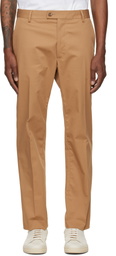 BOSS Tan Creased Trousers