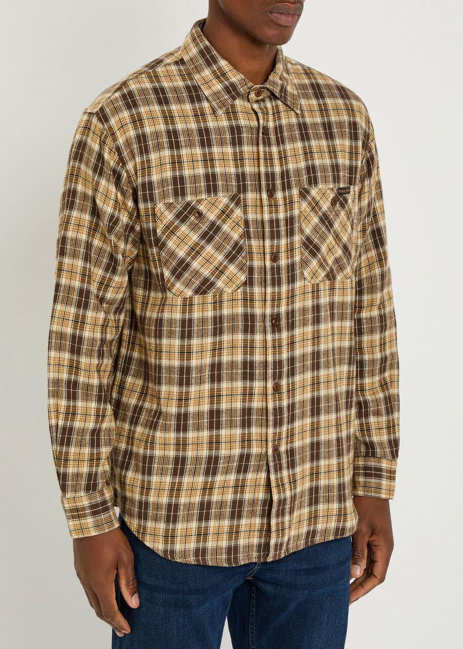 Nudie Jeans Julian Checked Cotton and Linen-blend Shirt Multicoloured 1
