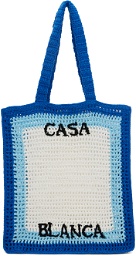 Casablanca Blue Crochet Tote