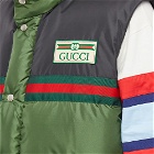 Gucci Men's GRG Logo Down Gilet in Olive