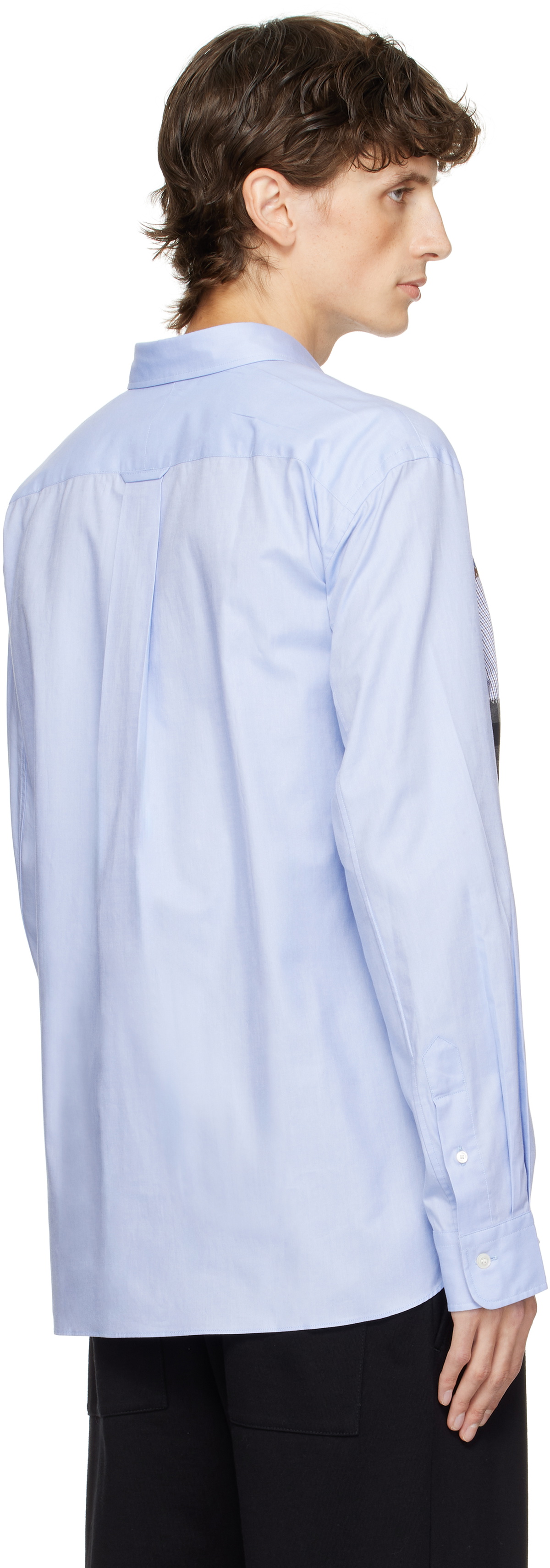 Junya Watanabe Blue Patchwork Mix Shirt