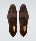 Christian Louboutin Greggo leather-trimmed suede Oxford shoes