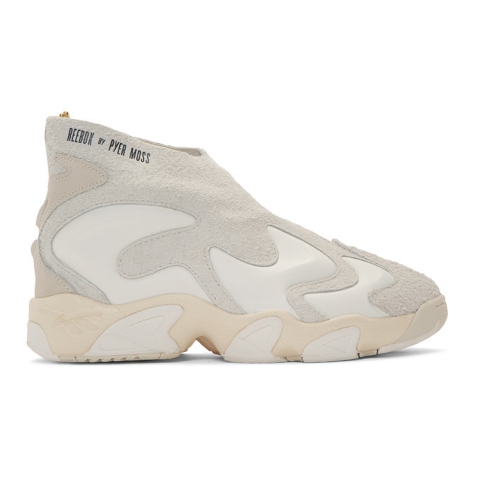 Photo: Reebok by Pyer Moss Off-White and White Modius Experiment Sneakers