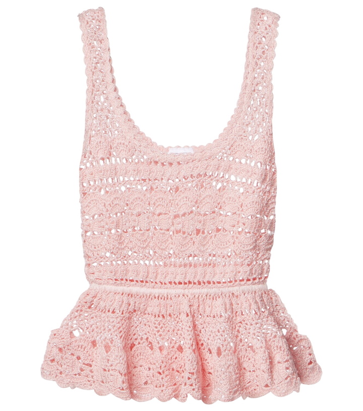 Photo: Anna Kosturova Marianne crochet peplum cotton top