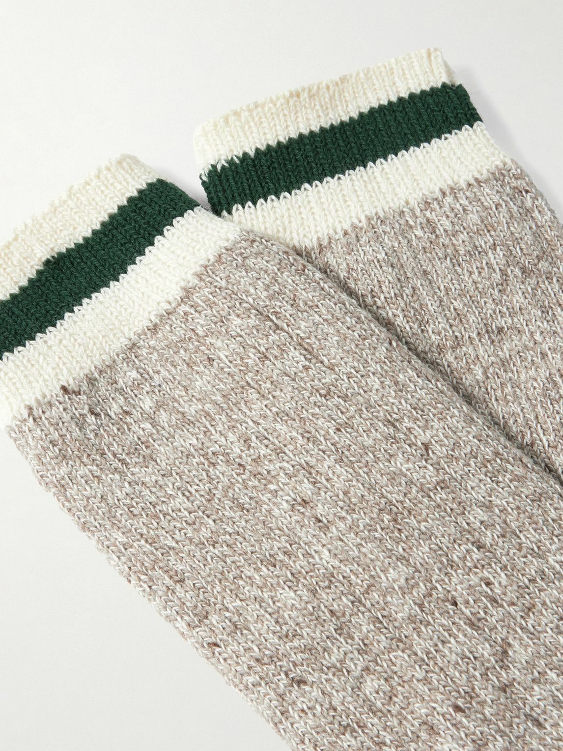 Beams Plus - Rag Two-Pack Striped Ribbed-Knit Socks