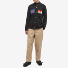 Comme des Garçons SHIRT Men's Invader Graphic Cardigan in Black