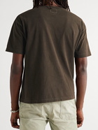 Visvim - Amplus Distressed Cotton-Jersey T-Shirt - Brown