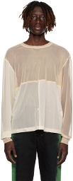 Eckhaus Latta SSENSE Exclusive Beige Long Sleeve T-Shirt