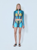 Jean Paul Gaultier Re-Edition Cropped Zip-Up Long Sleeve Top