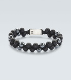 David Yurman Spiritual Beads sterling silver bracelet with onyx