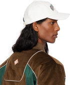 Casablanca White Gothic Logo Patch Cap