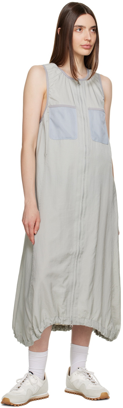 OPEN YY Gray Camper Midi Dress
