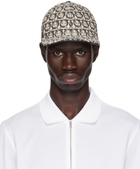 Ferragamo Beige & Black Gancini Baseball Cap