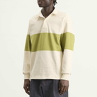 Café Mountain Men's Block Stripe Sportsman Shirt in Ecru/Kiwi