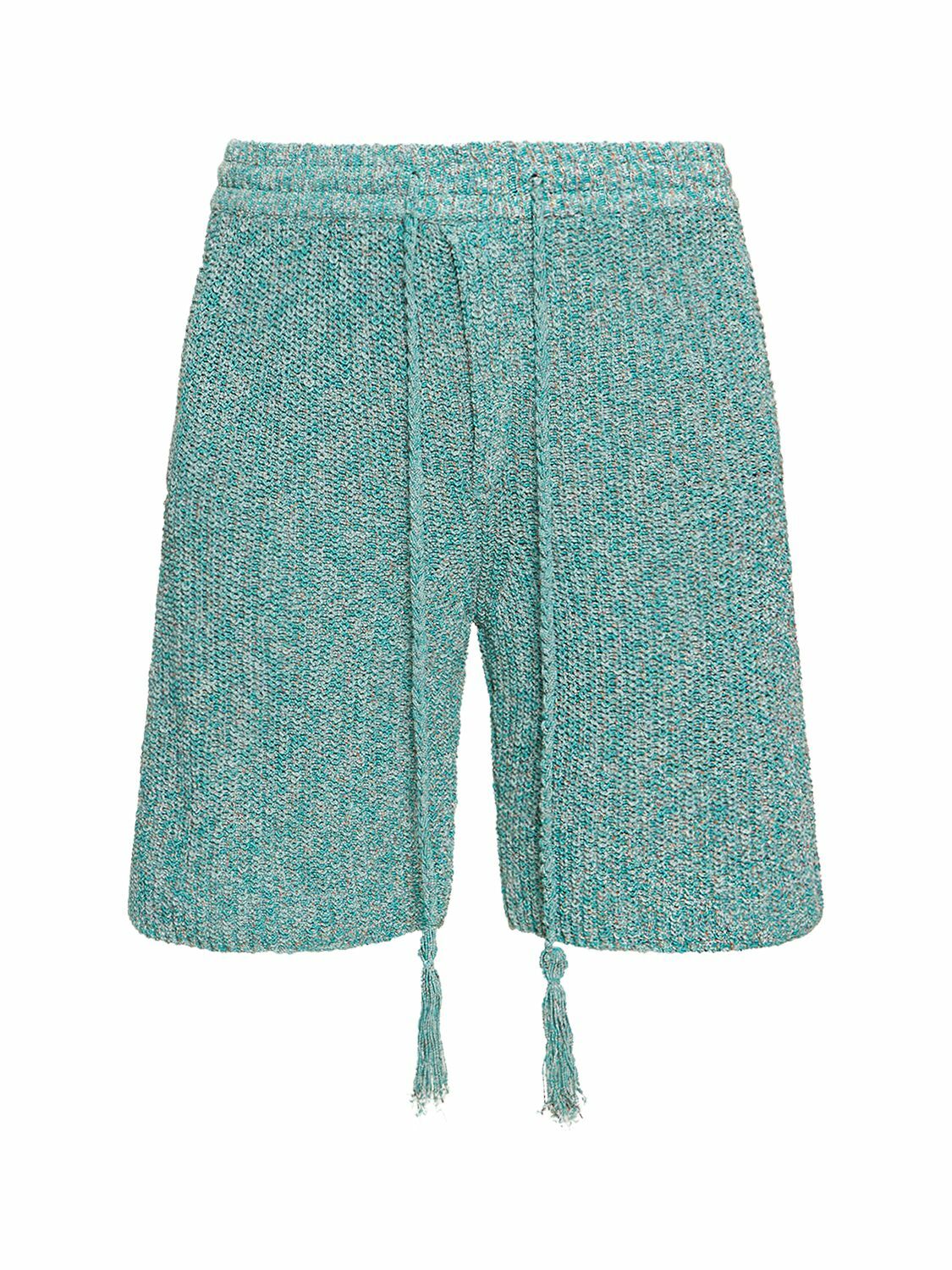 ALANUI Palm Tree Cotton Knit Shorts