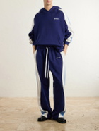 NAHMIAS - Ollie Logo-Embroidered Cotton-Jersey Hoodie - Blue