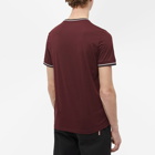 Fred Perry Men's Twin Tipped T-Shirt in Oxblood