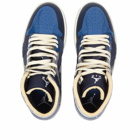 Air Jordan Men's 1 Mid Se Craft Sneakers in Obsidian/White/French Blue