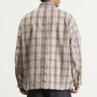 Comme des Garçons Homme Men's Check Triple Layer Jacket in Beige/Navy/Brown