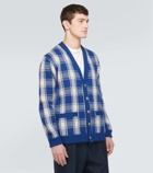 Gucci Reversible checked wool-blend cardigan