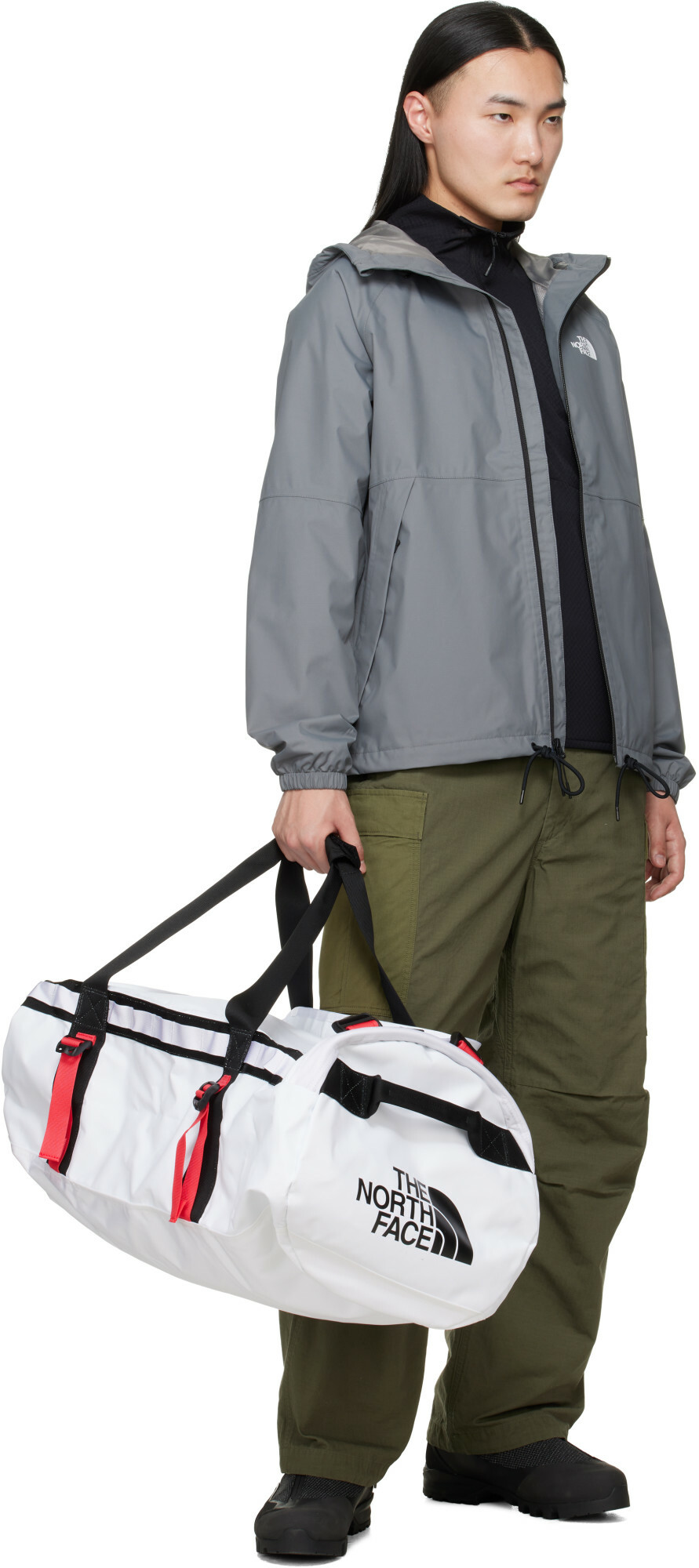The North Face White Base Camp M Convertible Duffle Bag