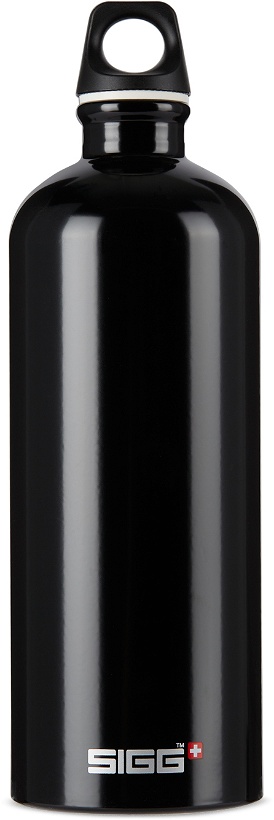 Photo: SIGG Black Aluminum Traveller Classic Bottle, 1 L