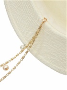 RUSLAN BAGINSKIY Double Chain Strap Straw Boater Hat