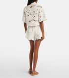 Zimmermann Mahon embroidered cotton shorts