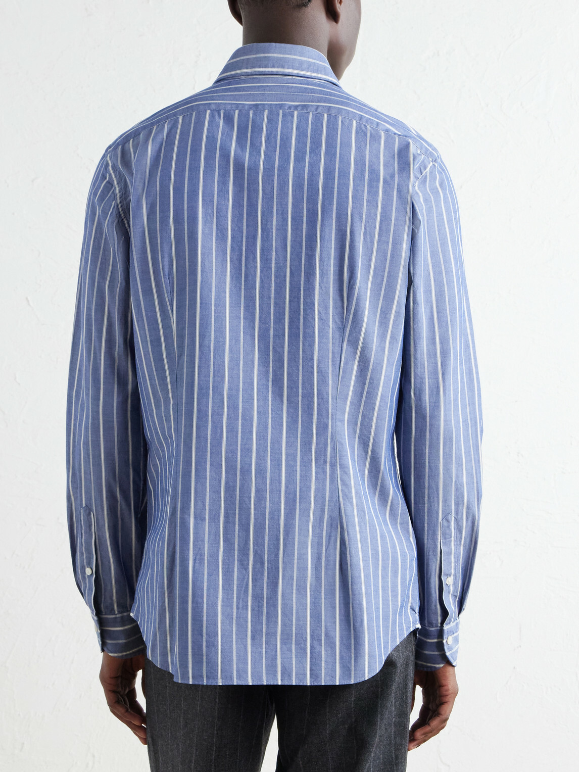 Slowear - Glanshirt Striped Cotton-Poplin Shirt - Blue