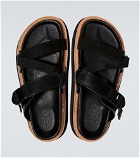 Sacai - Hybrid Belt leather platform sandals