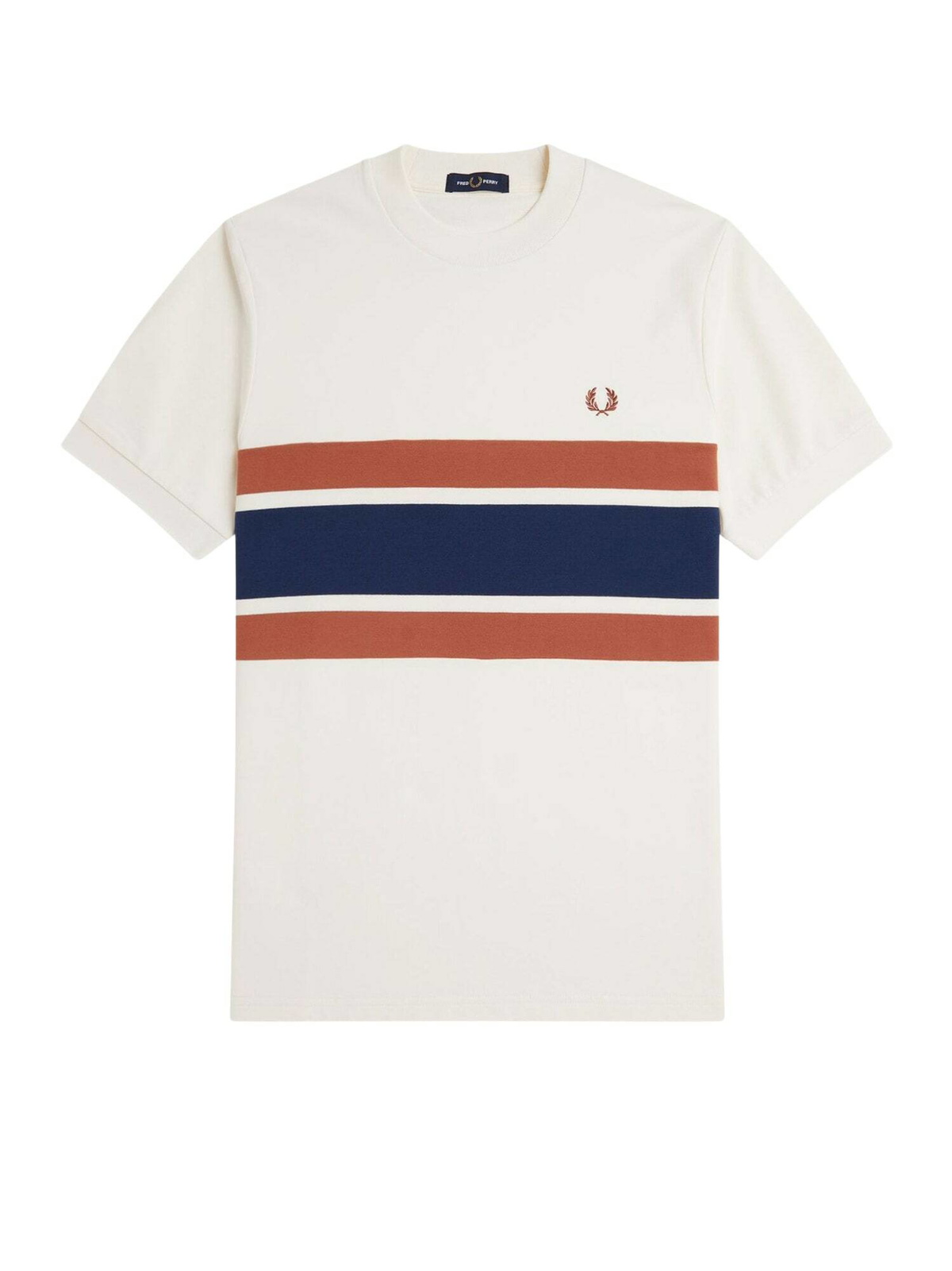 Tシャツ・カットソー FRED PERRY T-SHIRT WITH STRIPED MANIHE BORDER Fred Perry T-shirt With Striped Manihe Border Fred Perry