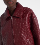 Gucci GG debossed leather jacket